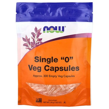 NOW Foods, 單“0 素膠囊，約 300 粒空素膠囊
