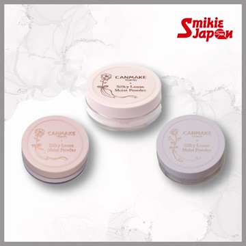 【日本直購正品】CANMAKE 絲滑保濕粉餅 - 絲質米色、透明薰衣草色、光澤粉色 - 日本直送 粉餅