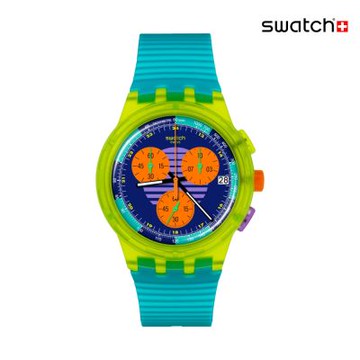 Swatch NEON WAVE 運動手錶/男錶/女錶/瑞士製造 SUSJ404 (42mm)