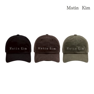 【MATIN KIM】官方直營 MATIN人字紋LOGO刺繡棒球帽