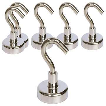 磁鐵掛勾 3入 25mm  半鉤 銀色  2組