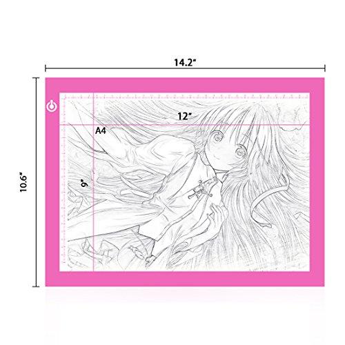 Light Pad Drawing A4 Tracing Light Table NXENTC LED Copy Board Ultraーthin D