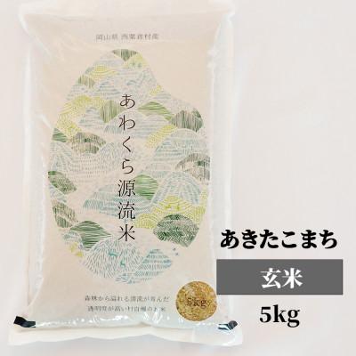 ふるさと納税 西粟倉村 あわくら源流米 あきたこまち 玄米5kg全6回