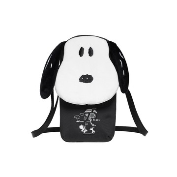 【SNOOPY】史努比75週年造型隨身包-黑色 BCP24Q09BK