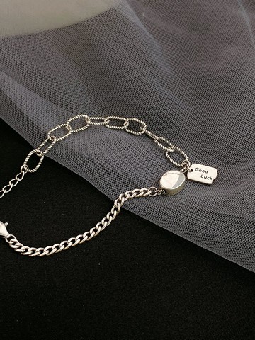 925純銀泰銀手鏈女年新款小眾輕奢高級不規則可調節手飾