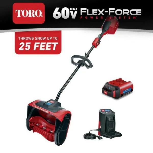 Toro コードレス 電動 スノーショベル 60Vバッテリー 強力 除雪機 家庭用 充電式 リチウムイオンバッテリー