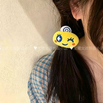 🔥臺灣出貨 日系拓麻歌子毛絨玩偶發圈高彈皮筋學生甜妹扎雙馬尾百搭髮卡頭飾