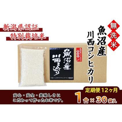 ふるさと納税 無洗米　魚沼産こしひかり1合×30袋　新潟県認証特別栽培米　令和５年度米 新潟県十日町市