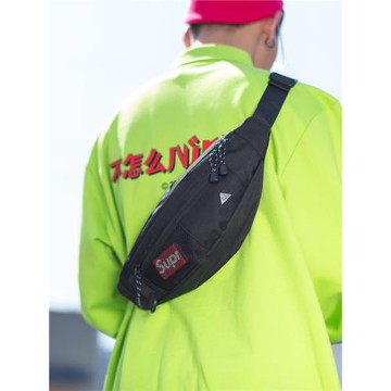 iMipack 多功能小腰包男女士街頭嘻哈學生休閑潮牌胸包斜挎牛津布