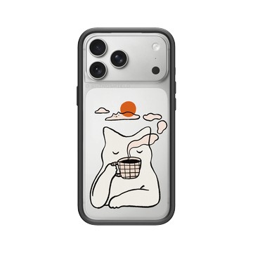 iPhone 17 Pro Max Mod NX -邊框背蓋組合 (相機按鈕) 黑 - ilovedoodle (Lim Heng Swee) - Coffee Cat: 貓在耍廢