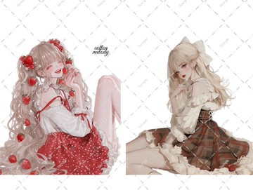 original sticker no.6343 人物貼紙 原創貼紙 人物貼紙 女孩貼紙 原創人物貼紙