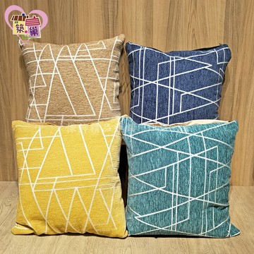 ✨超透氣舒適✨45x45CM 北歐風雪尼爾幾何圖形抱枕套 車內沙發枕腰枕靠墊枕頭套《加購MIT枕心只要120元》【築巢傢飾】