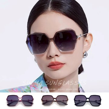 名媛款 時尚簡約造型 淑女偏光墨鏡 大框顯小臉 防眩光/抗紫外線UV400