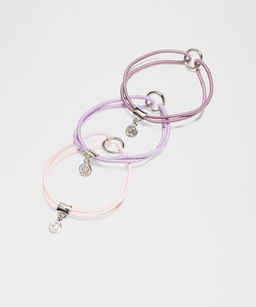 Logo Charm Hair Ties 3 Pack