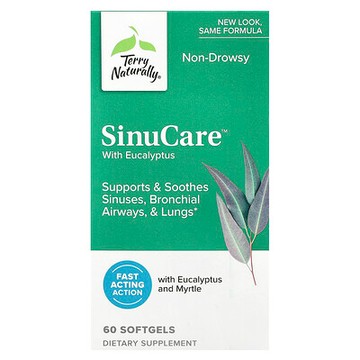 Terry Naturally, 含桉樹的 SinuCare™，60 粒軟膠囊