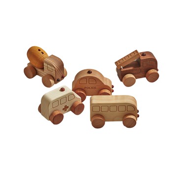 Soopsori 迷你汽車 5件組  1組  原木色  N/A