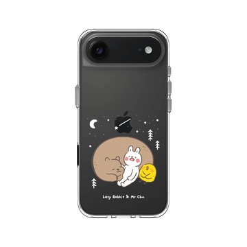 iPhone Air Clear Case（相機按鈕） 透明 - 懶散兔與啾先生 Lazy Rabbit and Mr.Chu - 依偎