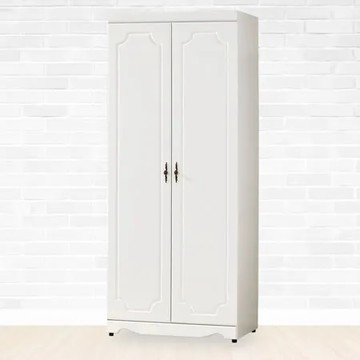 HAPPYHOME 肯尼斯烤白2.7尺單桿衣櫥 G18-056-2免運費