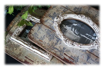 木制古舊樹脂雕花相框 兩款可選  法式鄉村 1入