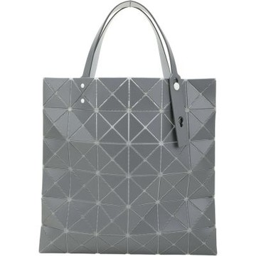 ISSEY MIYAKE 三宅一生 BAOBAO LUCENT W COLOR 6x6 撞色霧面幾何手提托特包(深灰x白)
