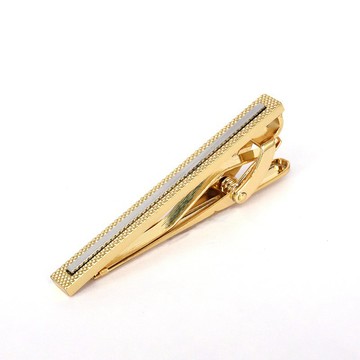 Orobianco L'unique 質感金屬橫條領帶夾