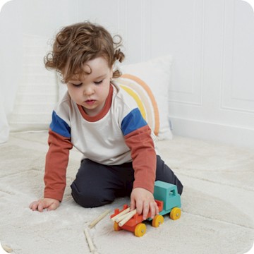 【美國 Mentari】森林木材運輸車(木製玩具/交通工具/工程車)