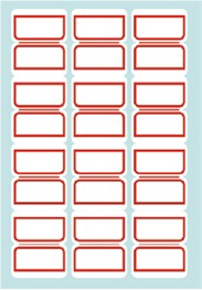 自黏性標籤LD-1022(紅) LD-1023(藍) 25*30mm/144張