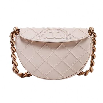 Tory burch 菱格紋皮革翻蓋鏈包