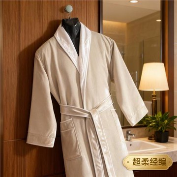 酒店民宿浴袍成人純棉女夏季吸水速干睡衣男情侶美容院加印logo