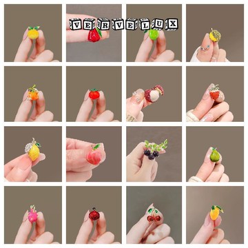 三件立減29🔥臺灣出貨🔥可開發票✅日系可愛櫻桃水果胸針潮小衆草莓設計感檸檬別針領針防走光扣開衫