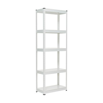 樂嫚妮 落地五層角鋼架收納置物架-60X30X171cm-4色米蘭白
