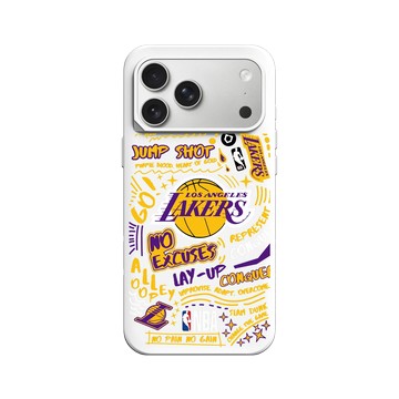 iPhone 17 Pro Max SolidX 白 - NBA - 塗鴉系列-洛杉磯湖人 L.A. Lakers - Graffiti