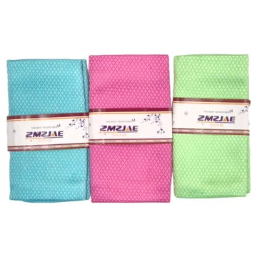 2MZJAE 廚房吸水雙面魚鱗抹布 顏色隨機 216g 9條裝  25 x 25cm  1包