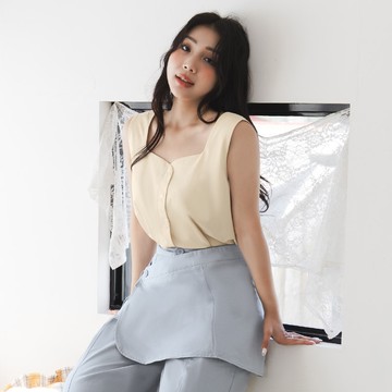 UV PRO+冰感抗菌方領背心 中大尺碼上衣