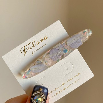 | 微微愛戀-透明 | 乾燥花髮夾