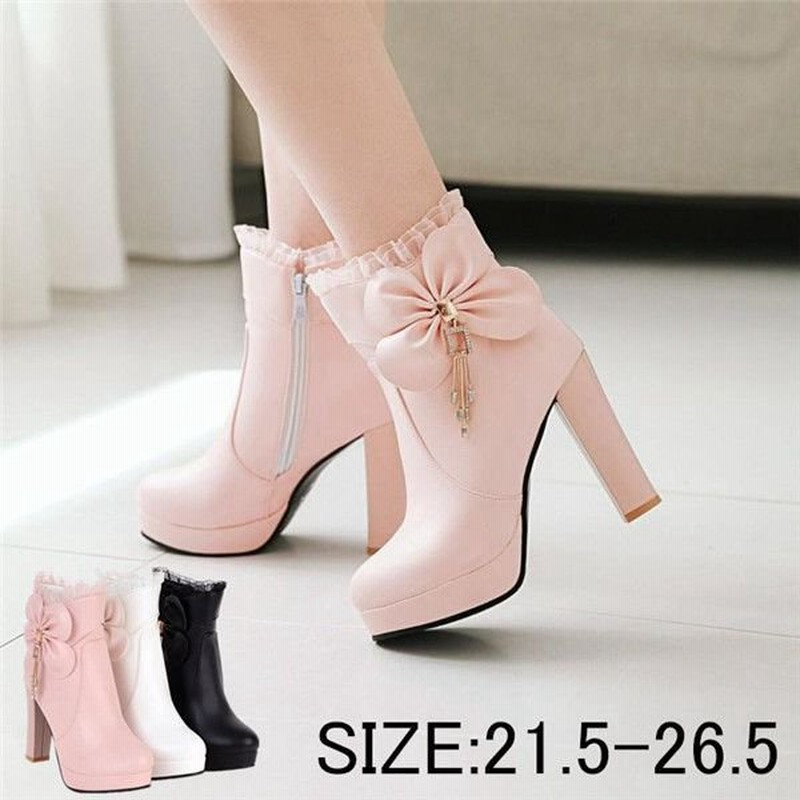 ピンク ショートブーツ 厚底ブーツ レディース 靴 歩きやすい 疲れにくい カジュアル 韓国 防滑 滑らない ホワイト ブラック 無地 可愛い き 通販 Lineポイント最大get Lineショッピング