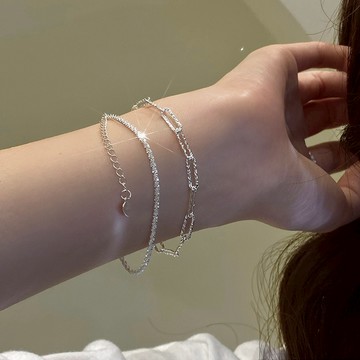 台灣現貨速發🎉  INS風手鍊 手環 冷色調 手鍊 小資設計 潮女生 手飾 冷淡風 百搭 簡單時尚風 JZ22