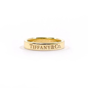 【日本直郵 中古美品】3.5 號 蒂芙尼 TIFFANY&Co. 戒指 寬版戒指 18K ગহল સોનો