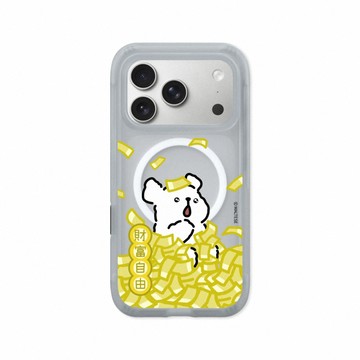 RHINOSHIELD iPhone 17/Air/Pro/Pro Max AirX MagSafe兼容 極致氣墊緩衝磁吸防摔手機殼｜線條小狗-財富自由