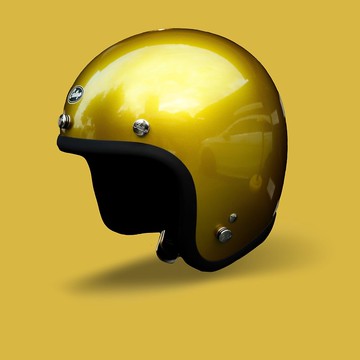 台灣製造 半罩式安全帽 珍珠黃綠 復古素色款-共30色蛋型完美比例