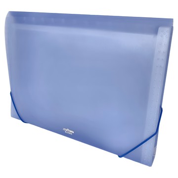 HFPWP 超聯捷 環保無毒果凍色分層公事包  13格文件分類收納夾  1個  EL4302-BL