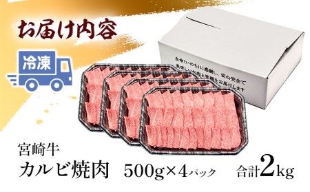 宮崎牛カルビ焼肉(500g×4 計2kg)　肉 牛 牛肉