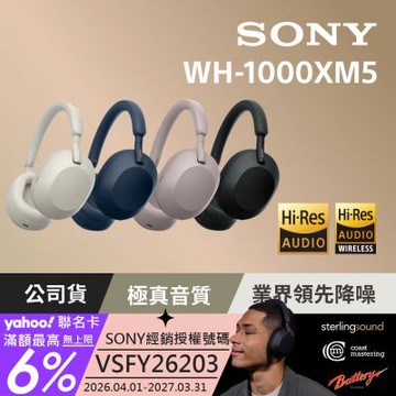 SONY WH-1000XM5 無線藍牙降噪 耳罩式耳機