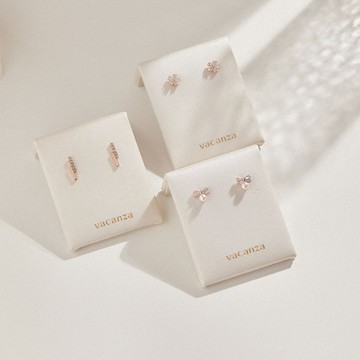 可愛風元素・鋼針耳環6件組