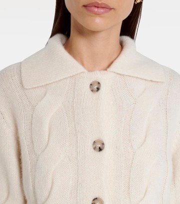 Jardin des Orangers Cable-knit cashmere and silk cardigan