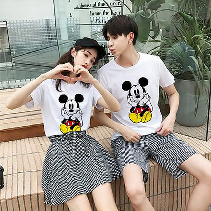 新発売 8color 韓国ファッション綿100 ミッキーtシャツ 可愛いミッキープリント韓国ファッション ペアルックカップルtシャツ メンズ Tシャツ ディズニー 通販 Lineポイント最大1 0 Get Lineショッピング