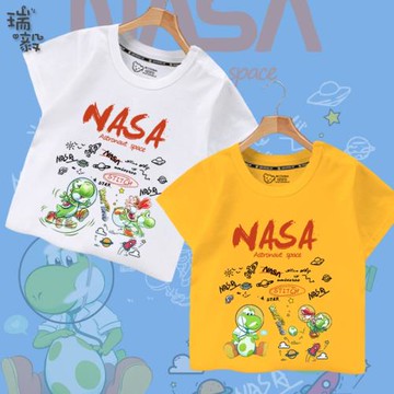 耀西任天堂超級馬里奧游戲短袖T恤衫男女大中小兒童裝學生款半袖