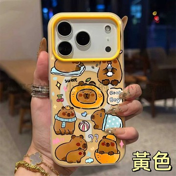 卡皮巴拉 膚感果凍磨砂磁吸手機殼 iPhone 17 16 15plus 14 13 12 11 Promax 保護殼