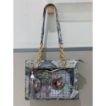Seraphim原創新款古風流蘇二次元小食量吧唧痛包刺繡手提式單肩包