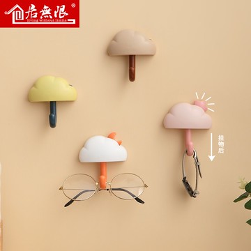 掛鉤強力粘膠貼墻壁壁掛廚房創意可愛掛勾無痕免打孔門后浴室粘鉤